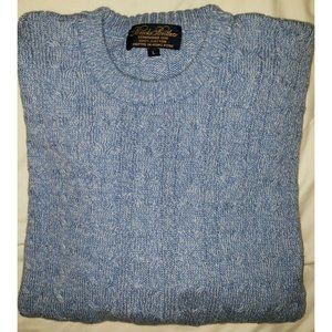 Mens Designer BROOKS BROTHERS Gray 100% cotto  Pullover Sweater L